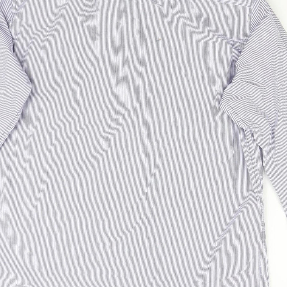 Mens UK Size L NEXT Blue Button-Up Long Sleeve Casual Shirt