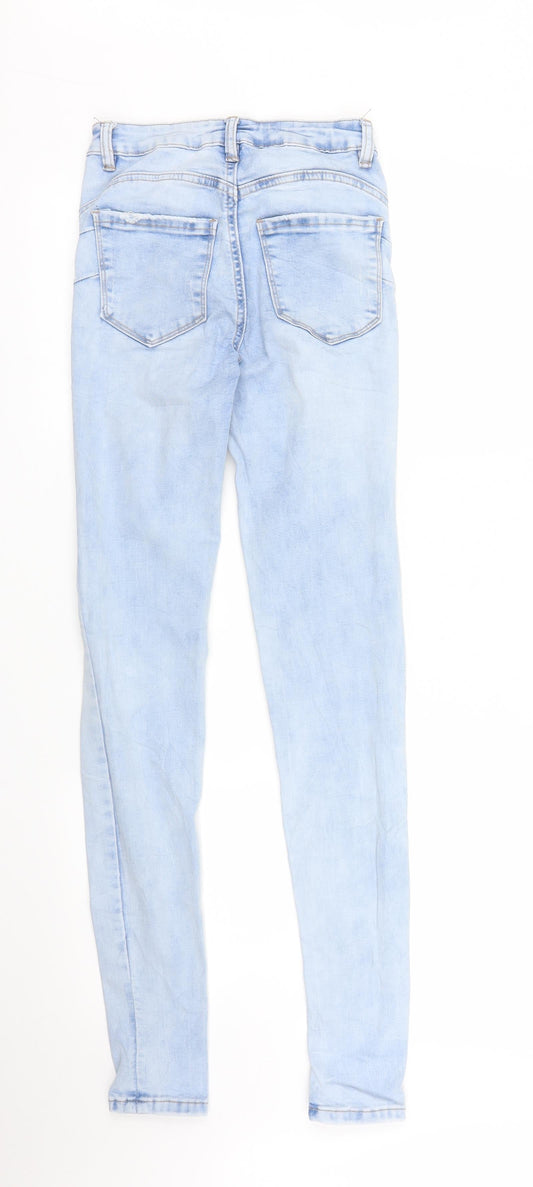 Laulia Womens Blue Denim Skinny Jeans Size S L29 in