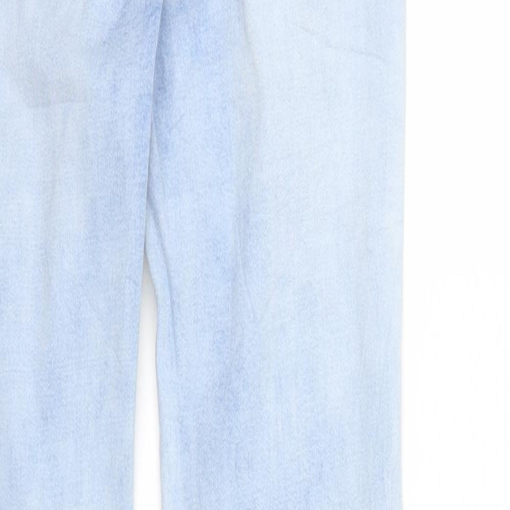Brand and care label for Laulia women’s blue denim skinny jeans, size S, 29-inch leg