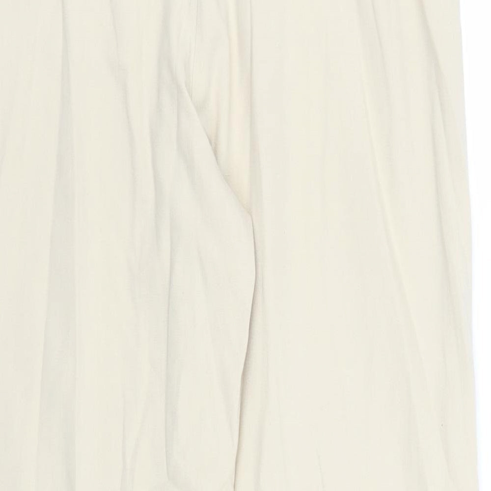 Womens UK Size 14 New Look Regular Fit Pedal Pusher Beige Trousers