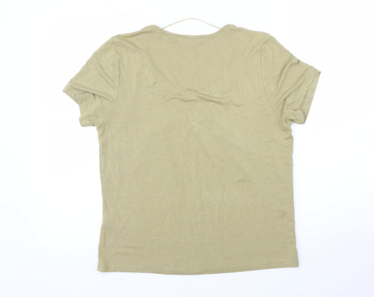 Womens UK Size M Klass Green Basic T-Shirt