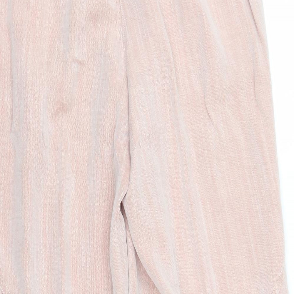 Elton Womens Pink Capri Trousers Size 12 L22 in