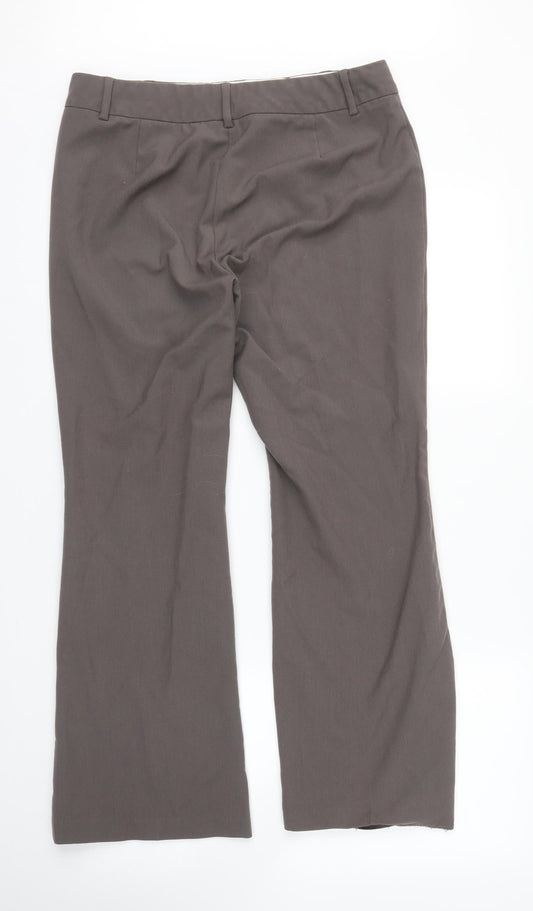 Womens UK Size 12 M&S Regular Fit Brown Trousers