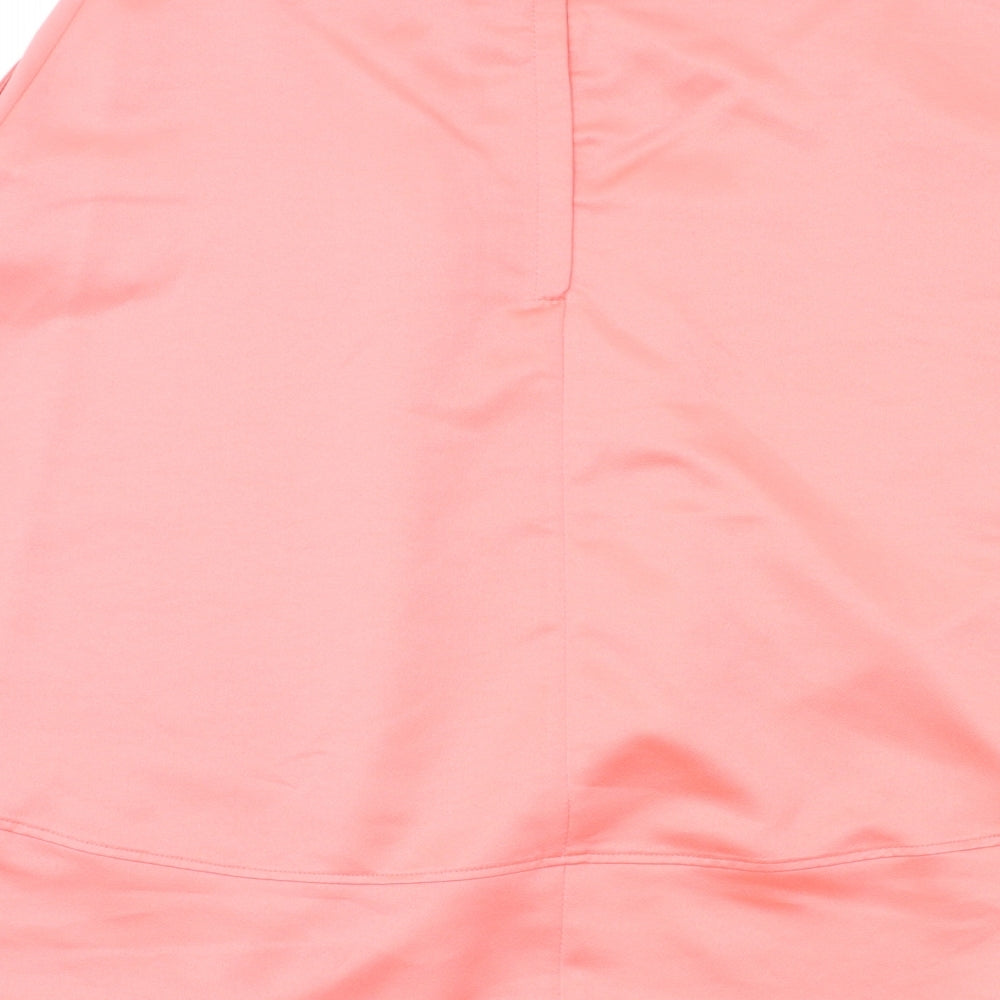 Brand and care label for Atmosphere women’s pink maxi skirt, size UK 12