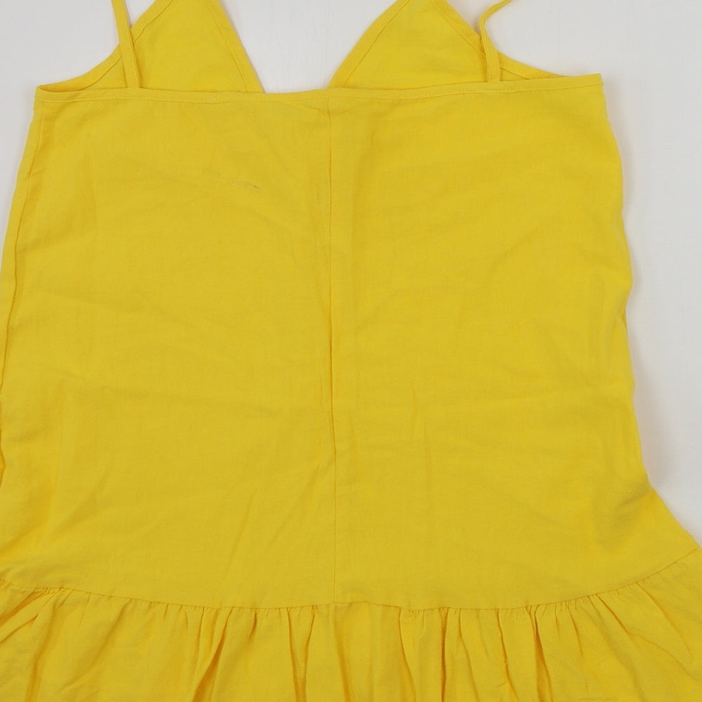Womens UK Size M Preworn Yellow Basic Blouse