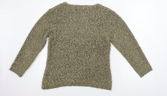 Womens UK Size M ALEXARA Green Pullover Jumper