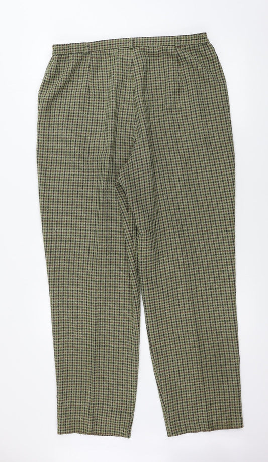 Womens UK Size 16 SLIMMA Regular Fit Green Trousers