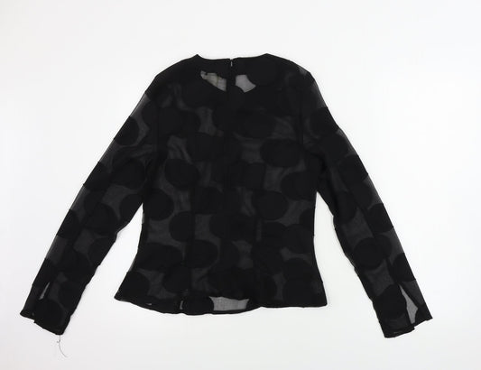 Womens UK Size 6 H&M Black Basic Blouse