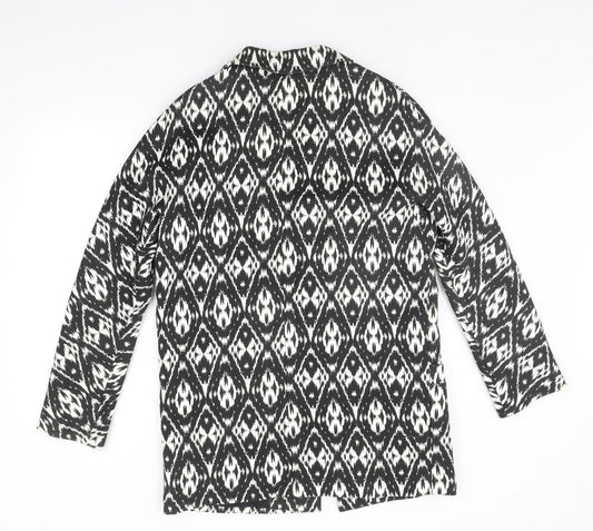 Papaya Womens Black Geometric Jacket Suit Jacket Size 12