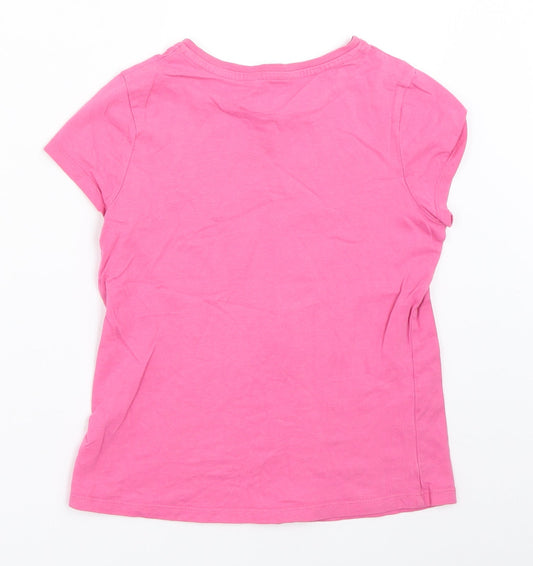 George Girls Pink Basic T-Shirt Size 8-9 Years