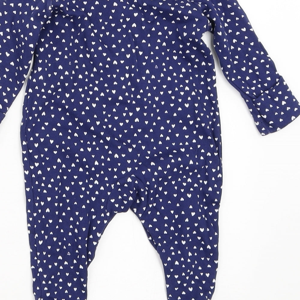 George Girls Blue Babygrow One-Piece Size 0-3 Months