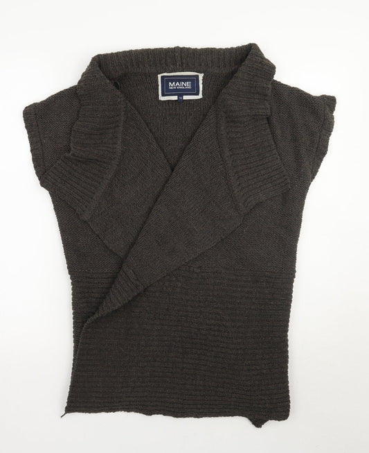 Maine Womens Brown Cardigan Jumper Size 16