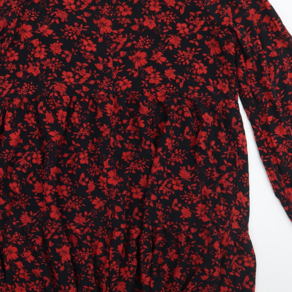 Primark Womens Red Floral A-Line Size 12