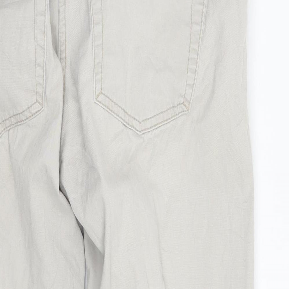 Womens UK Size 10 H&M Regular Fit Cropped Grey Jeans