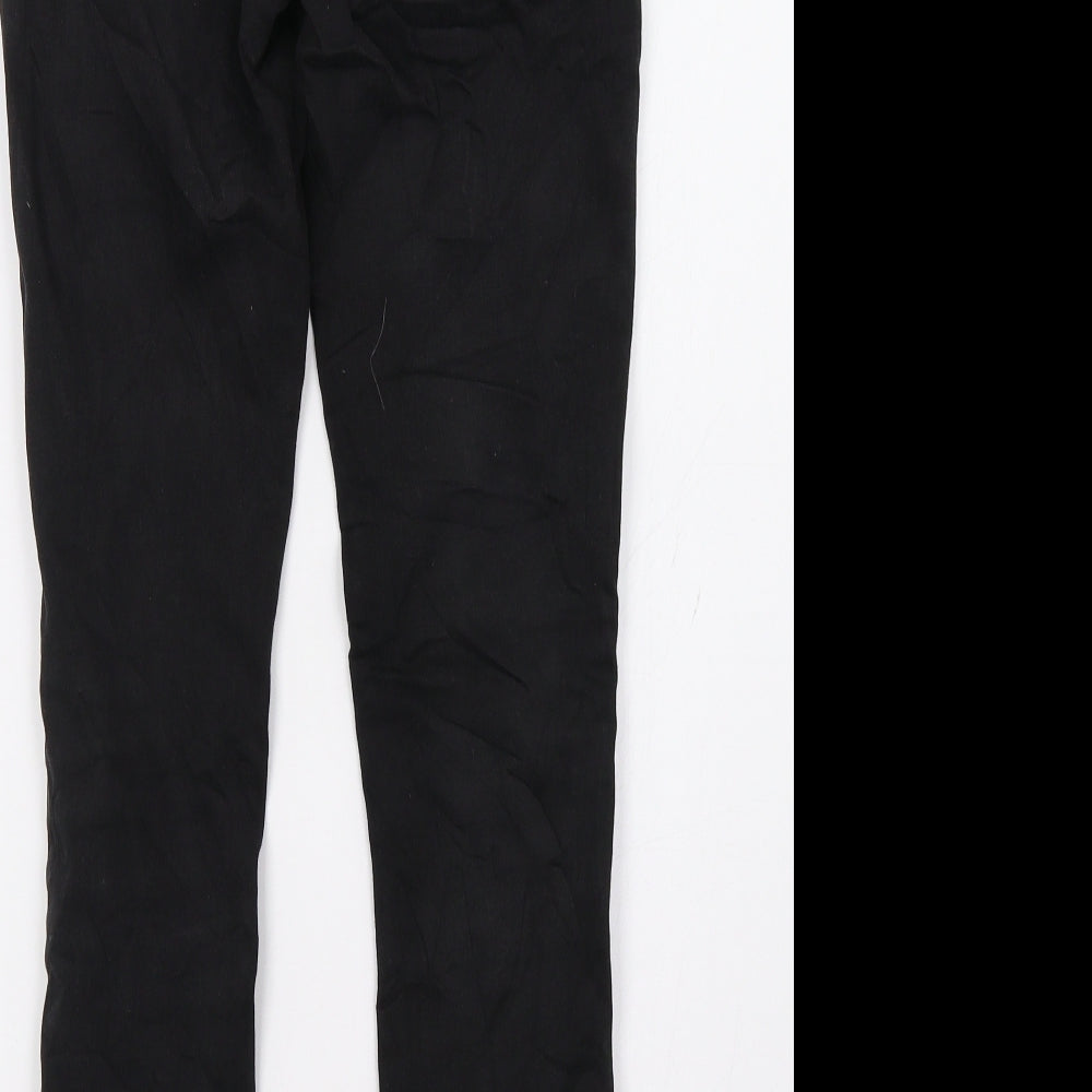 Brand and care label for Only women’s black skinny jeans, size UK 8, 30-inch leg