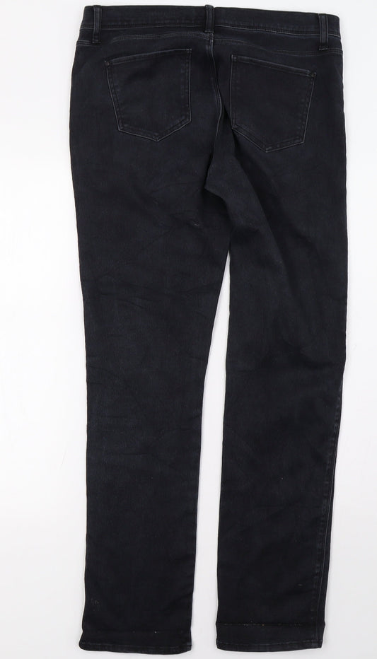 Womens UK Size 12 ELLE Regular Fit Straight Black Jeans