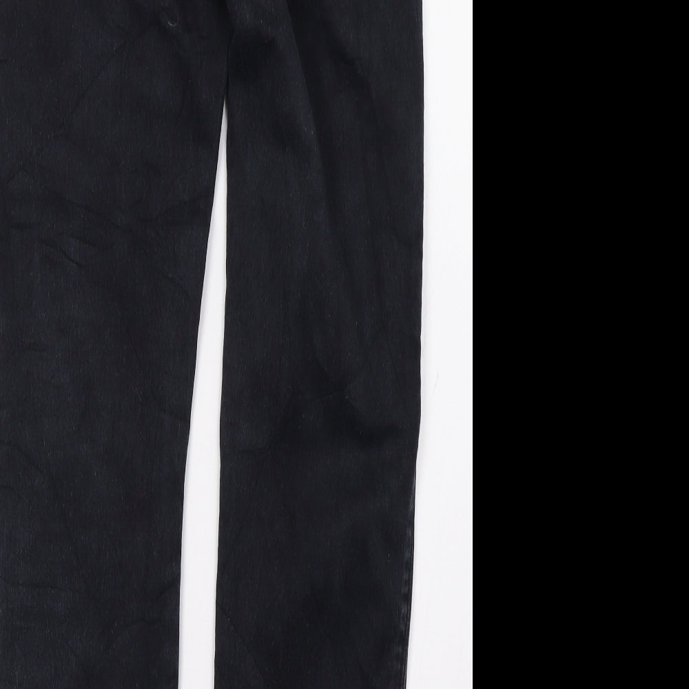 Womens UK Size 12 ELLE Regular Fit Straight Black Jeans