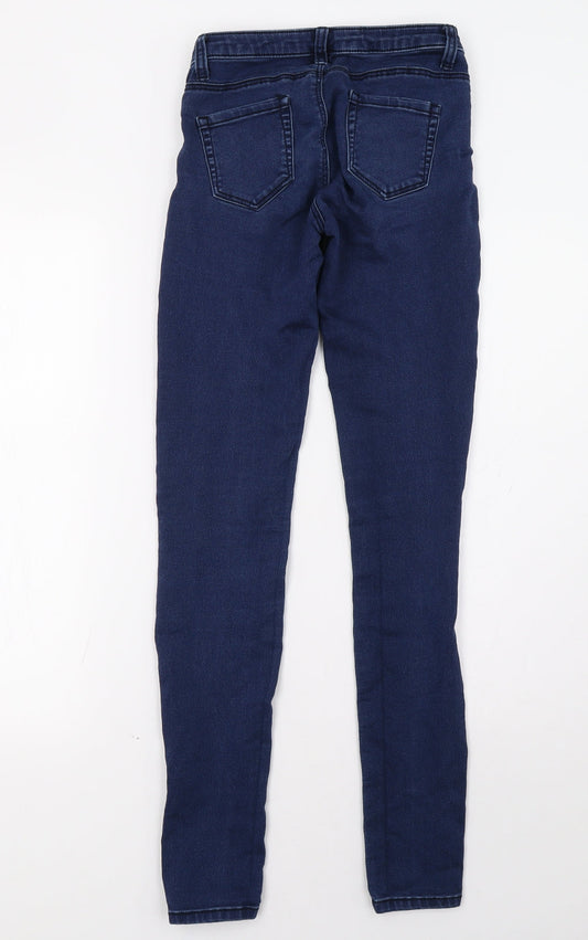 Primark Womens Blue Skinny Jeans Size 6 L32 in