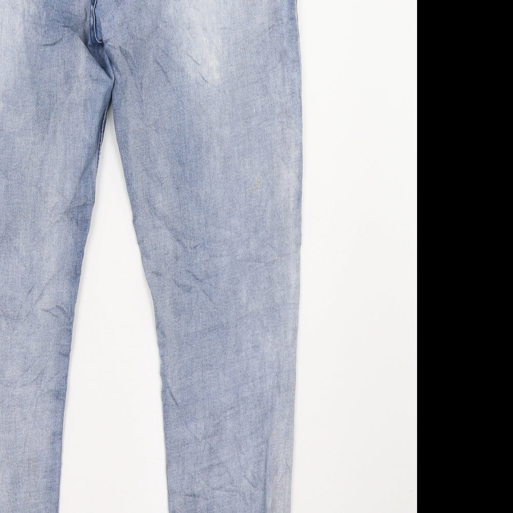 elegant beluxe Womens Blue Skinny Jeans Size 12 L31 in