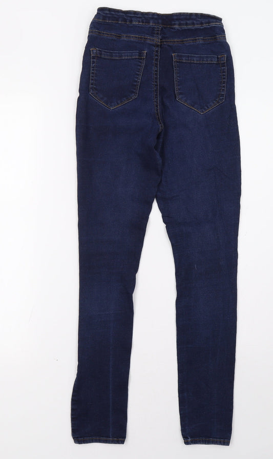 Primark Womens Blue Skinny Jeans Size 10 L30 in