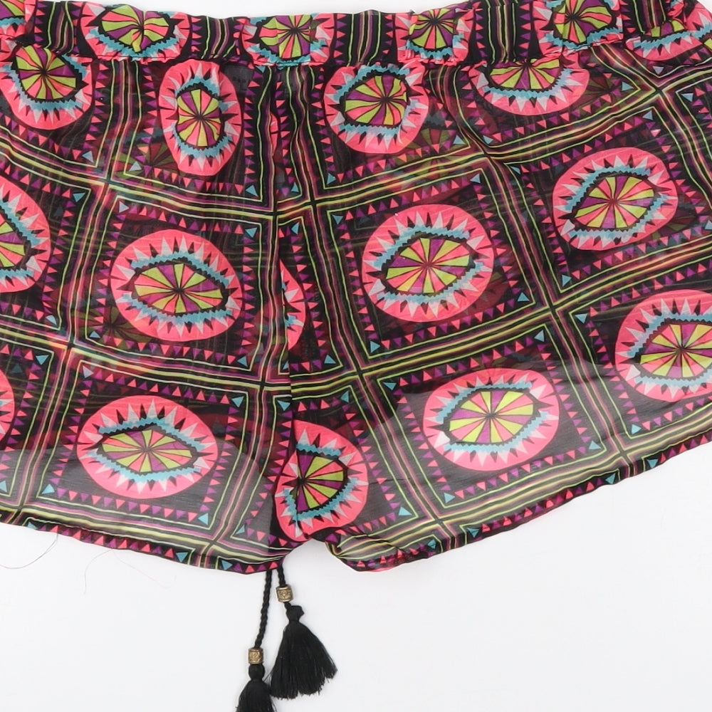 Primark Womens Multicoloured Geometric Sweat Shorts Size M