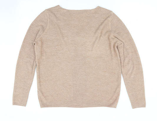 Womens UK Size 14 Marks and Spencer Brown Pullover Jumper
