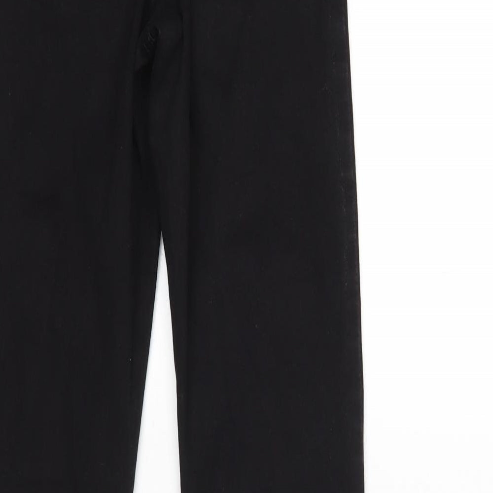Brand and care label for Denim Co women’s black skinny jeans, size UK 8, 32-inch leg