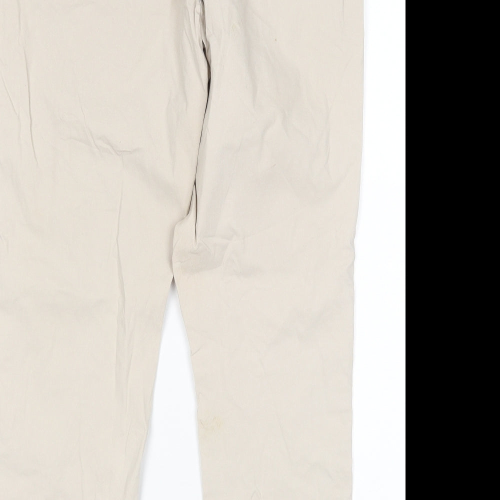 Womens UK Size 14 Street One Regular Fit Chino Beige Trousers