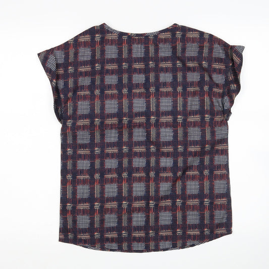 Womens UK Size 8 Atmosphere Multicoloured Basic Blouse