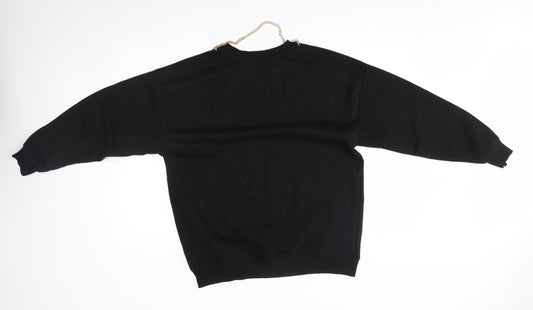 Primark Womens Black Pullover Jumper Size XS - with chain