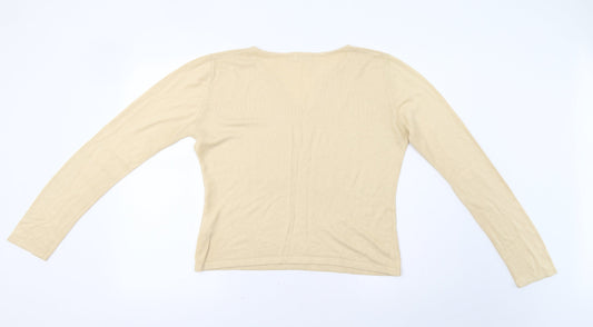 Debbie Morgan Womens Yellow Pullover Jumper Size M