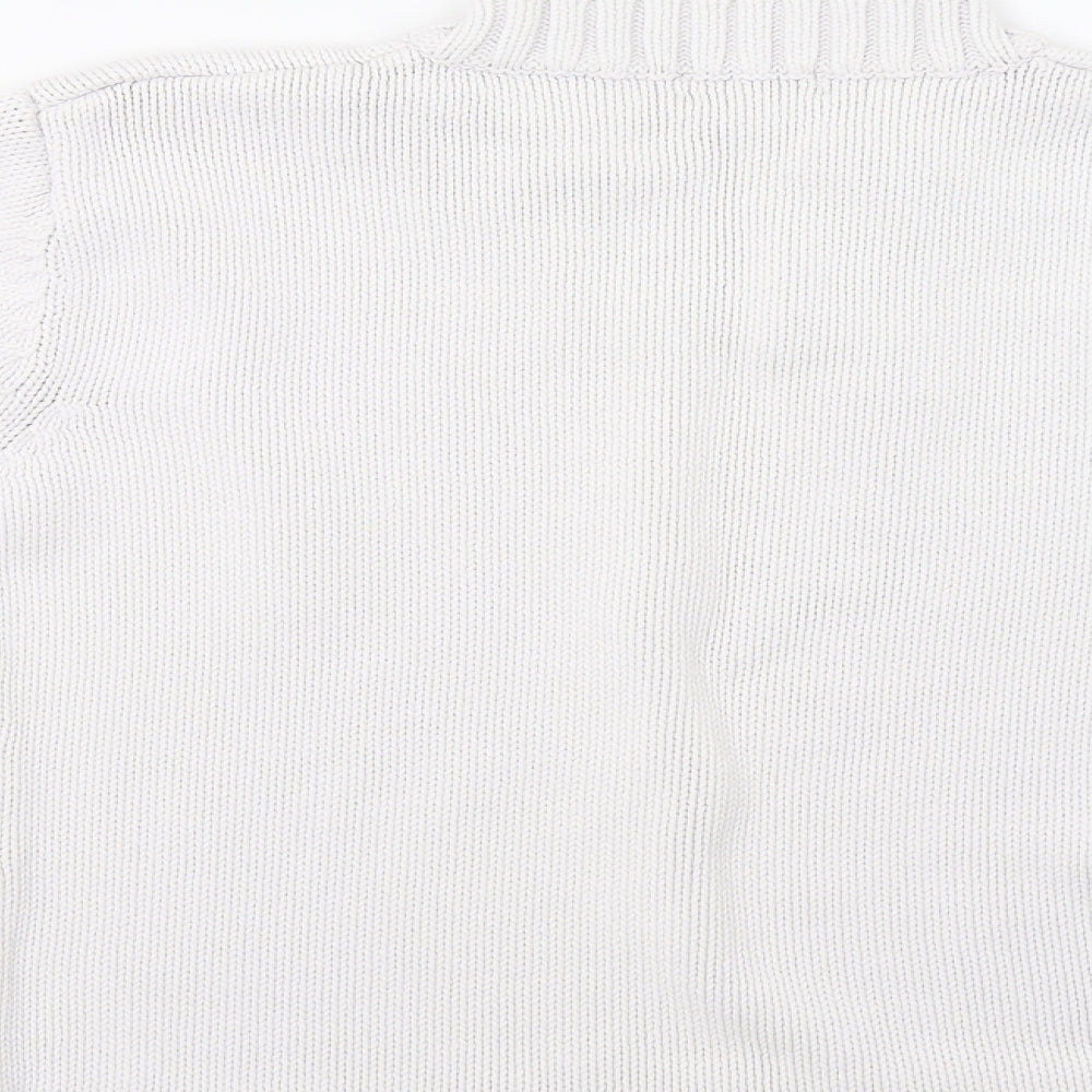 Womens UK Size M South White Pullover Jumper