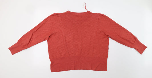 Womens UK Size 20 M&S Red Pullover Jumper