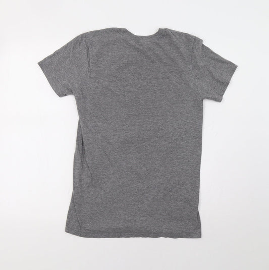 Womens UK Size S Gildan Grey Basic T-Shirt