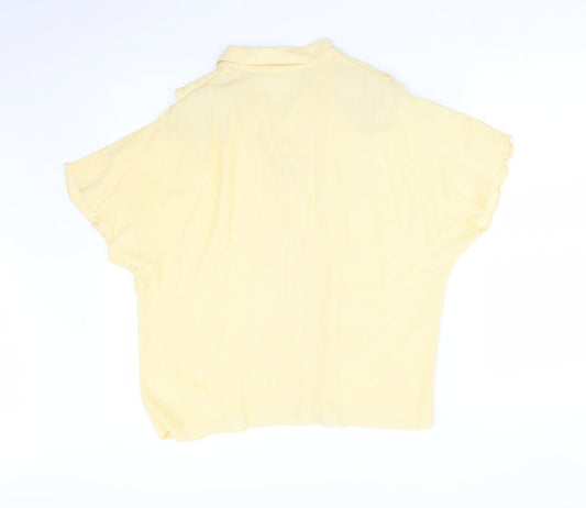 Womens UK Size 14 PAUL SEPERATES Yellow Basic Blouse