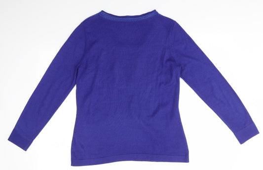 M&S Womens Blue Pullover Jumper Size 12