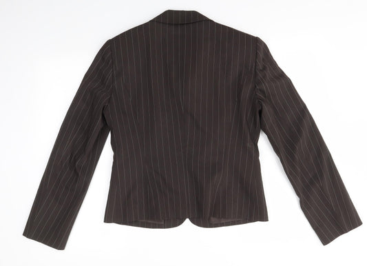 Back view of Betty Barclay women’s brown jacket blazer, size UK 10