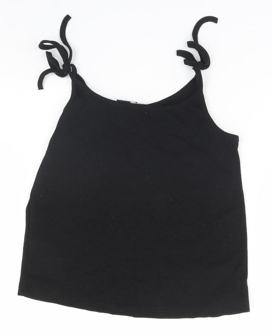 Boohoo Womens Black Basic Tank Size 8