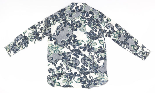 Primark Womens White Floral Basic Blouse Size 10