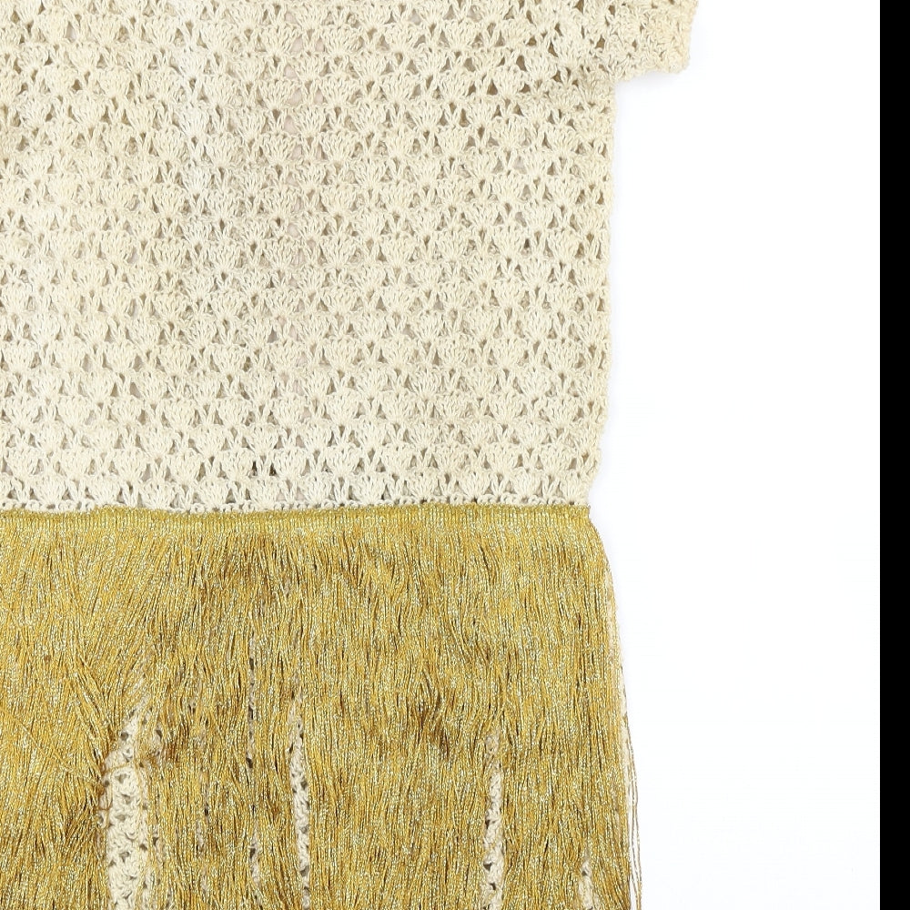 Womens UK Size Preworn One-Piece Beige Unitard