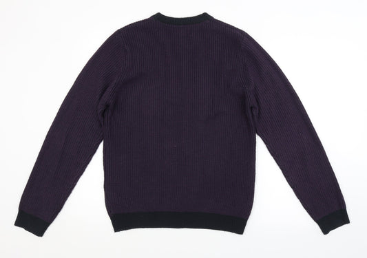M&S Mens Purple Pullover Jumper Size S