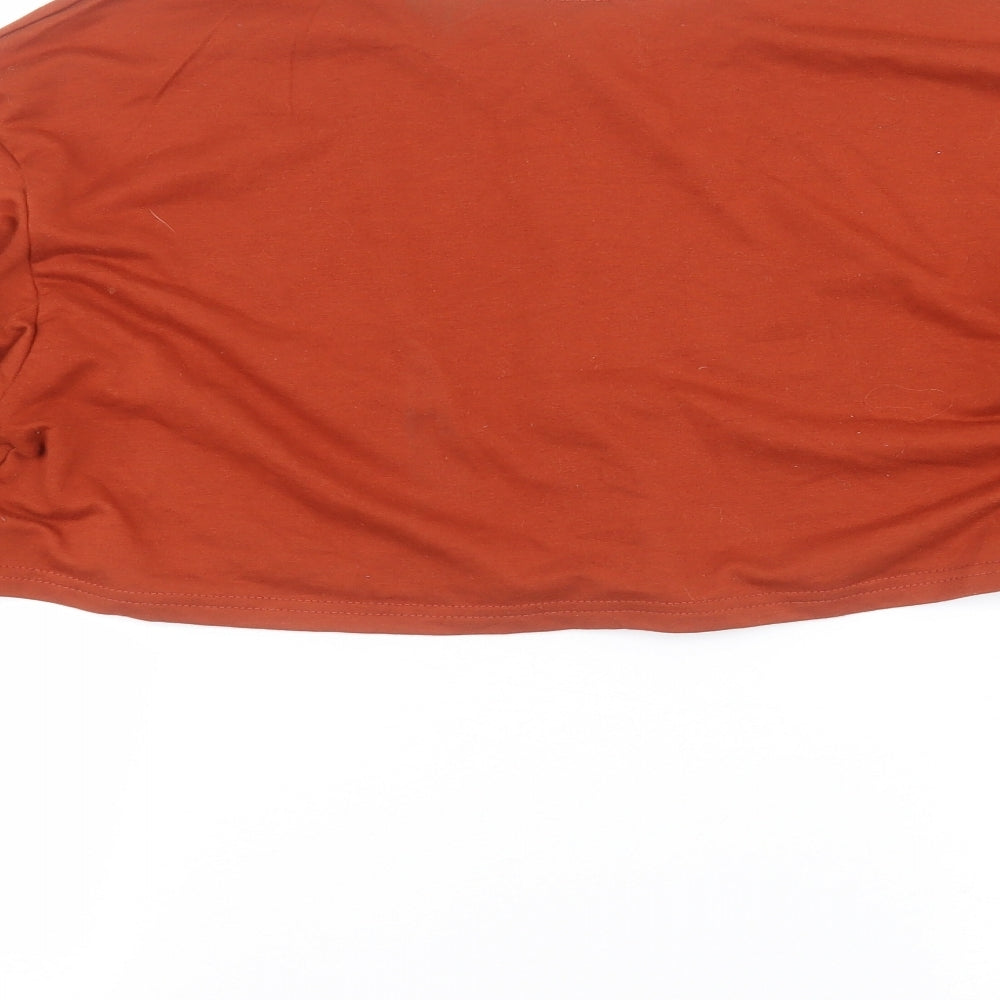 SheIn Womens Orange Pullover Jumper Size S