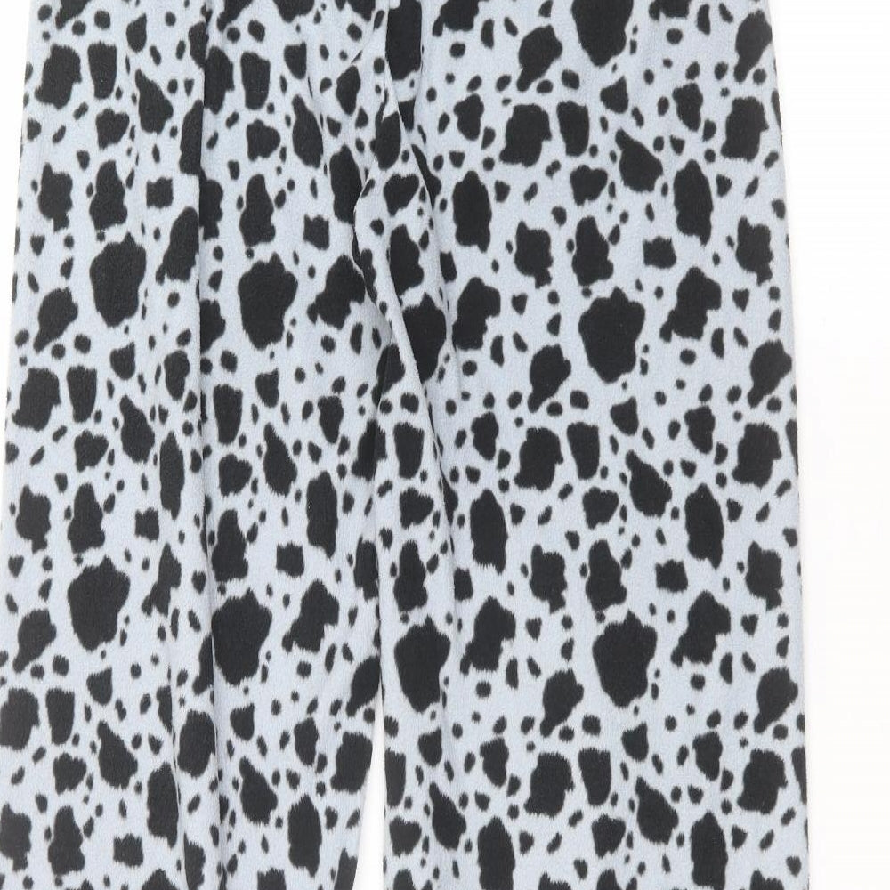 Secret Womens Blue Animal Print Trousers Size S L24 in