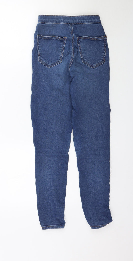 Topshop Womens Blue Denim Skinny Jeans Size 26 in L27 in