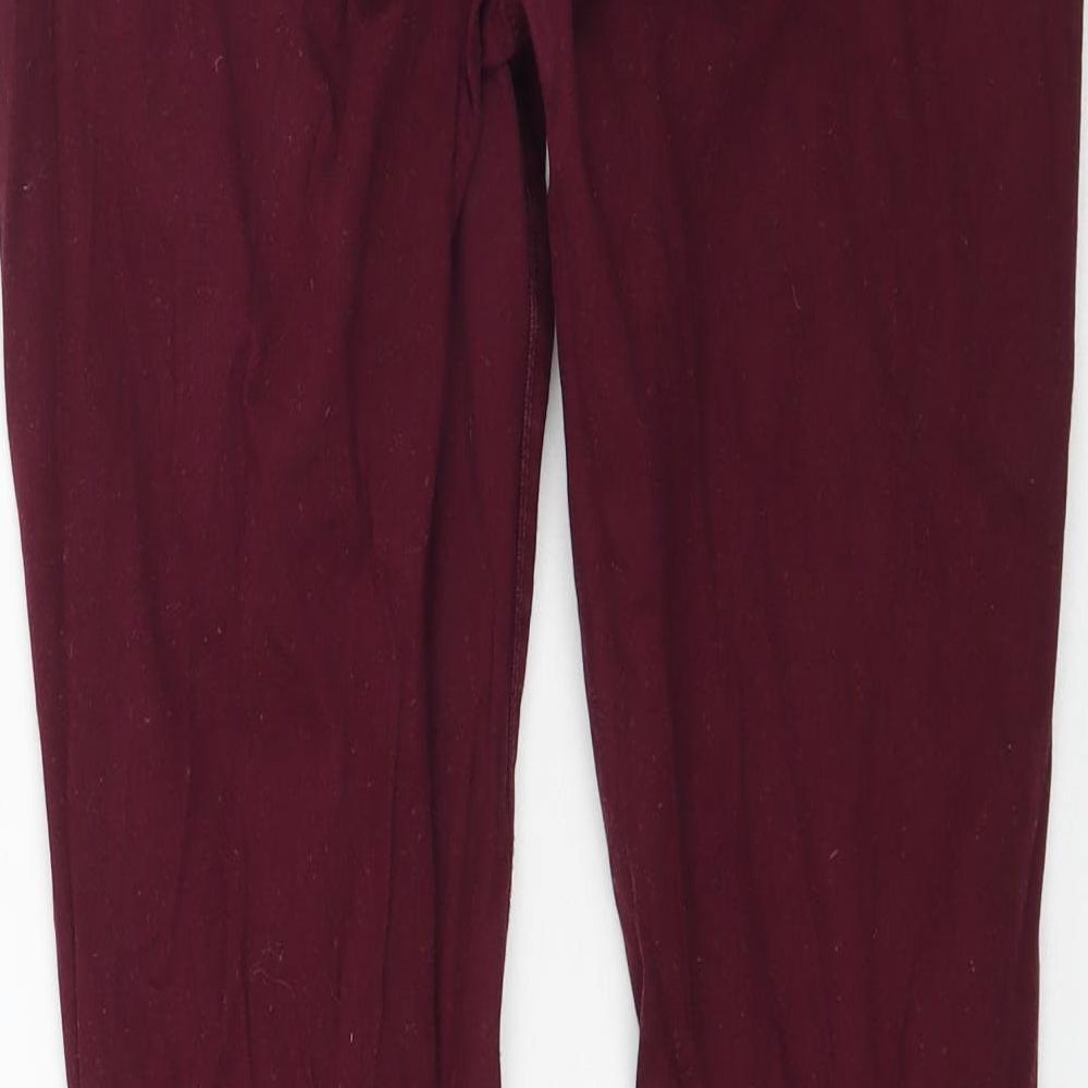 Brand and care label for Denim Co. women’s purple denim skinny jeans, size UK 10, 29-inch leg