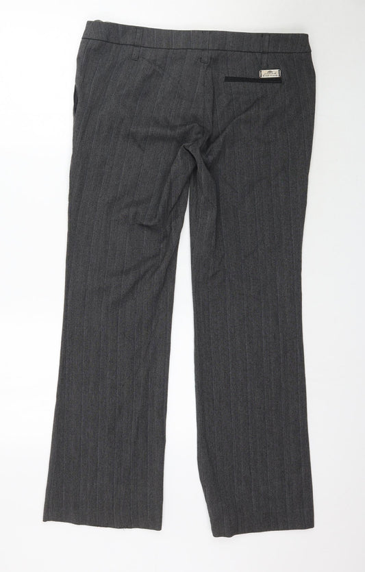 Womens UK Size 14 River Island Regular Fit Grey Trousers