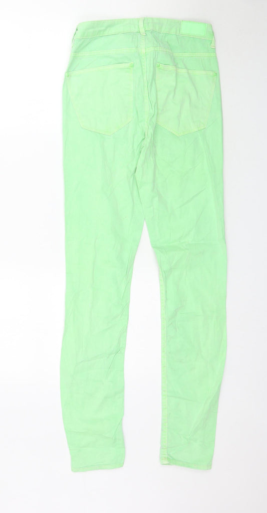 Gina Tricot Womens Green Denim Skinny Jeans Size 12 L31 in