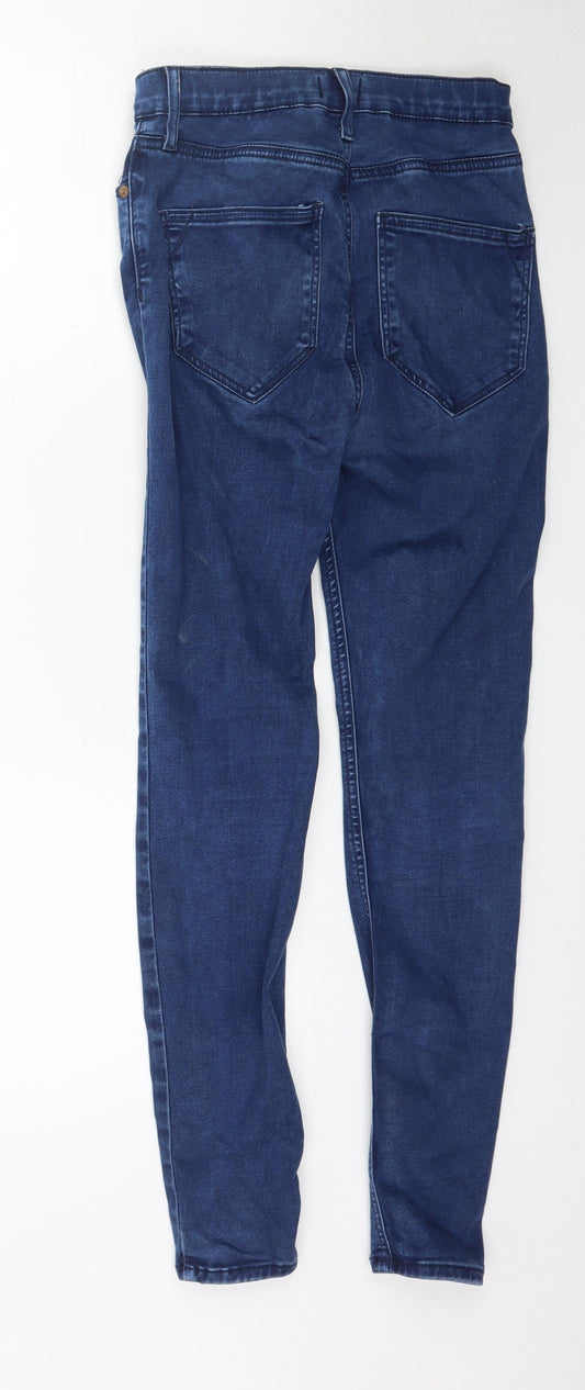 River Island Womens Blue  Denim Skinny Jeans Size 6 L28 in