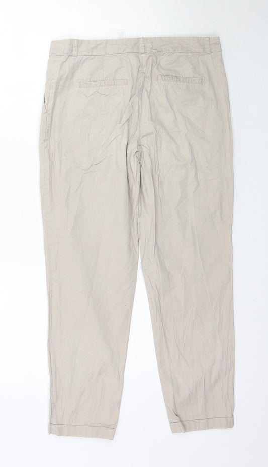 Camaieu Womens Beige Trousers Size M L25 in
