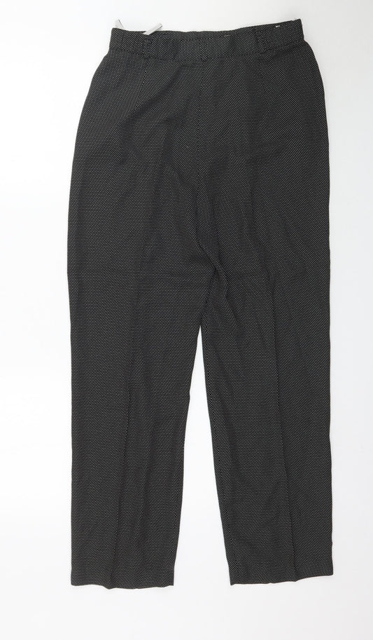 Gerry Weber Womens Black Polka Dot Trousers Size 12 L28 in